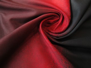 Bawełna etamina cieniowana gradient czerwień czerń