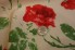 Jedwab krepa firmowa biszkopr czerwień zieleń kwiaty 